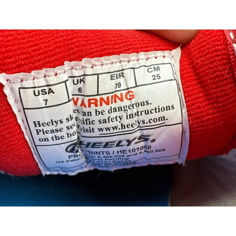 Heelys Pro 20 Prints Red Checkered Skate Shoes Size 7 Youth‎ Womens 8.5 Sneakers